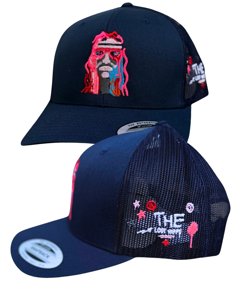 Blue OG Snapback -Neon Pink