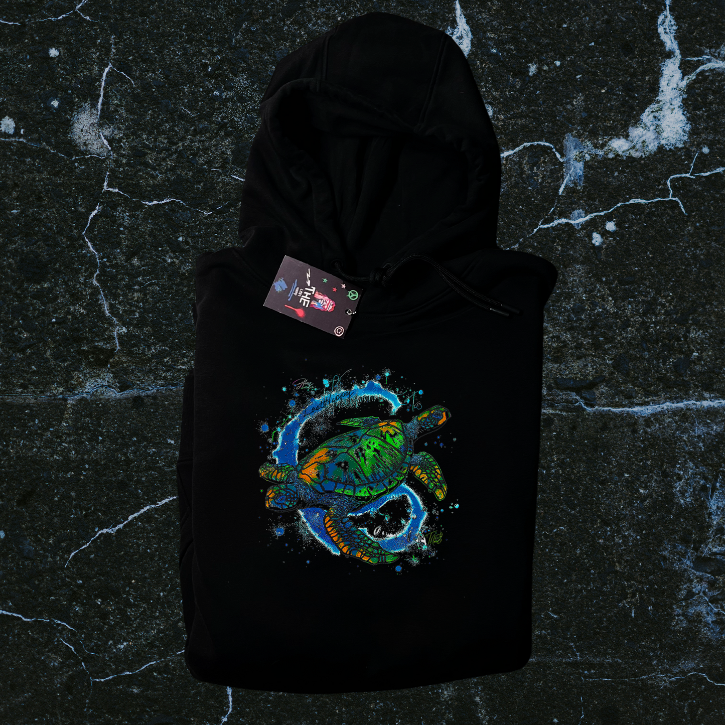 Turtle Hoodie Black